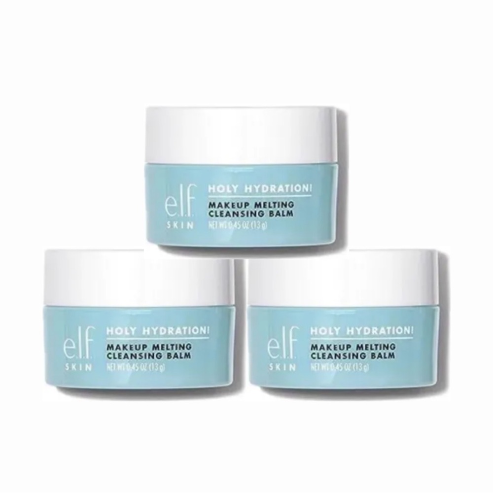 ELF Holy Hydration Makeup Melting Cleansing Balm x 3 - .45 oz ea. SEALED